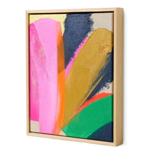 HKliving - Cuadro con marco abstracto Bright Lights | Rosa