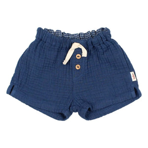 Búho - Pantalón corto de gasa de algodón | Azul marino
