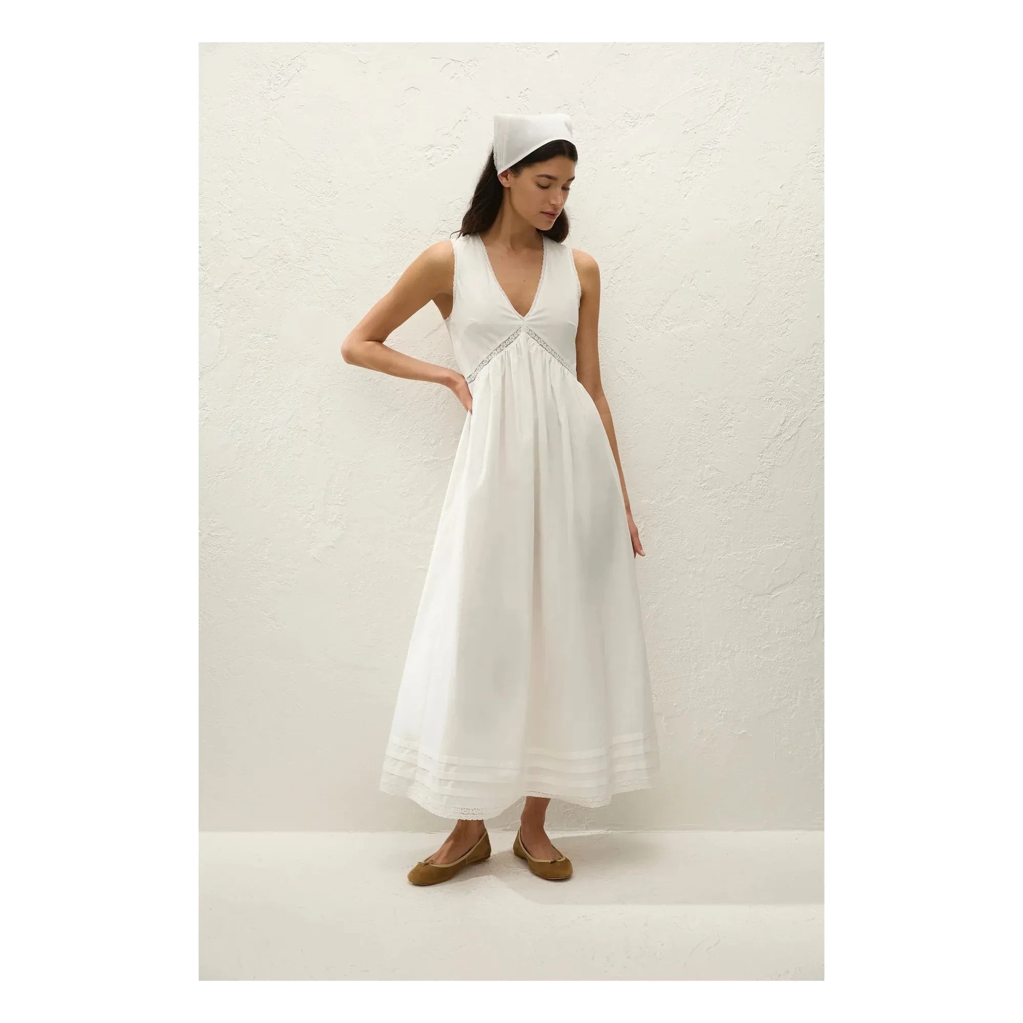 Faithfull the Brand - Vestido de algodón Fiora | Blanco