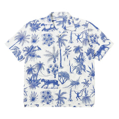 Universal Works - Camisa Camp Jungle Canvas | Blanco