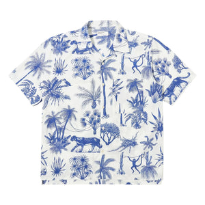 Universal Works - Camisa Camp Jungle Canvas | Blanco
