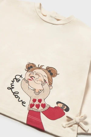 Blusa de algodón y elastano de manga larga para niños Mayoral