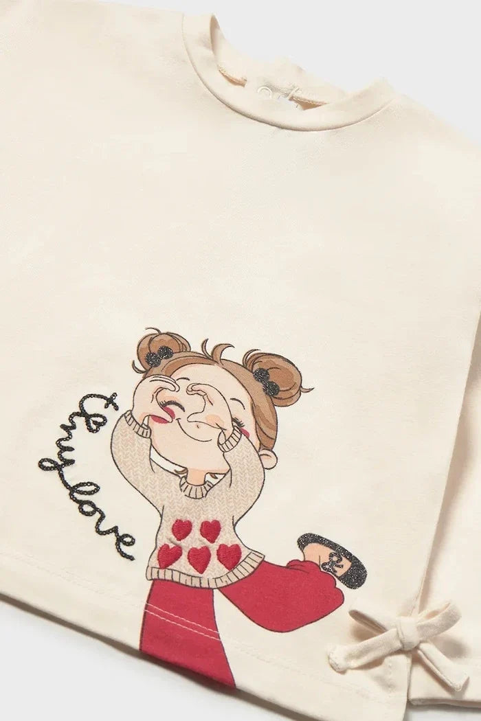 Blusa de algodón y elastano de manga larga para niños Mayoral