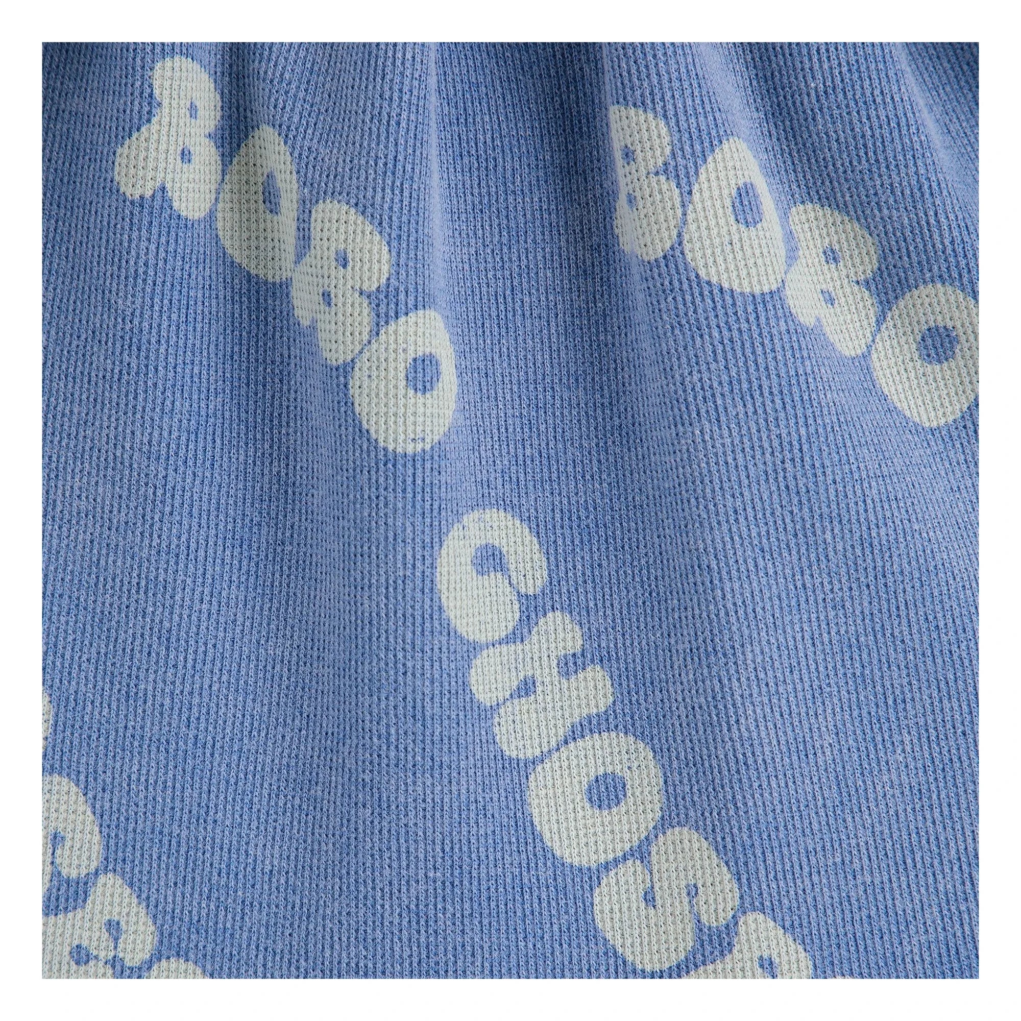 Bobo Choses - Falda de punto de algodón orgánico con relieve | Azul