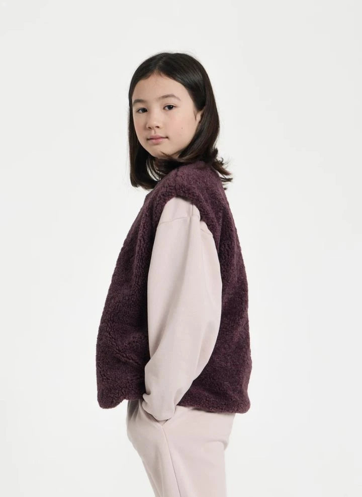 Smallable Kid - Jude Chaqueta Sherpa sin mangas | Morado