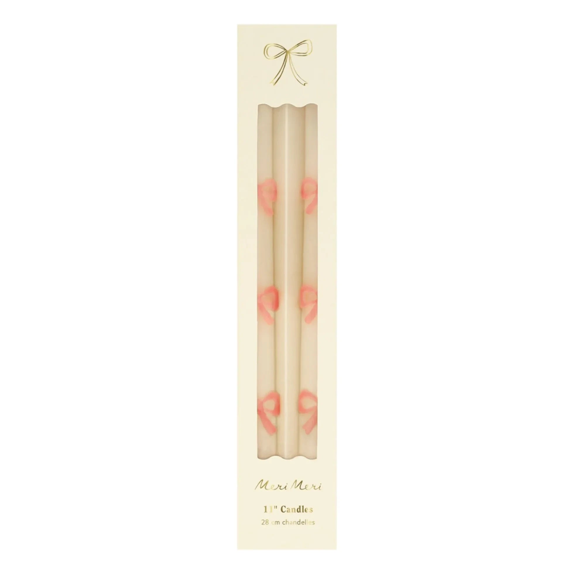 Meri Meri - Velas con lazos rosas - Set de 2