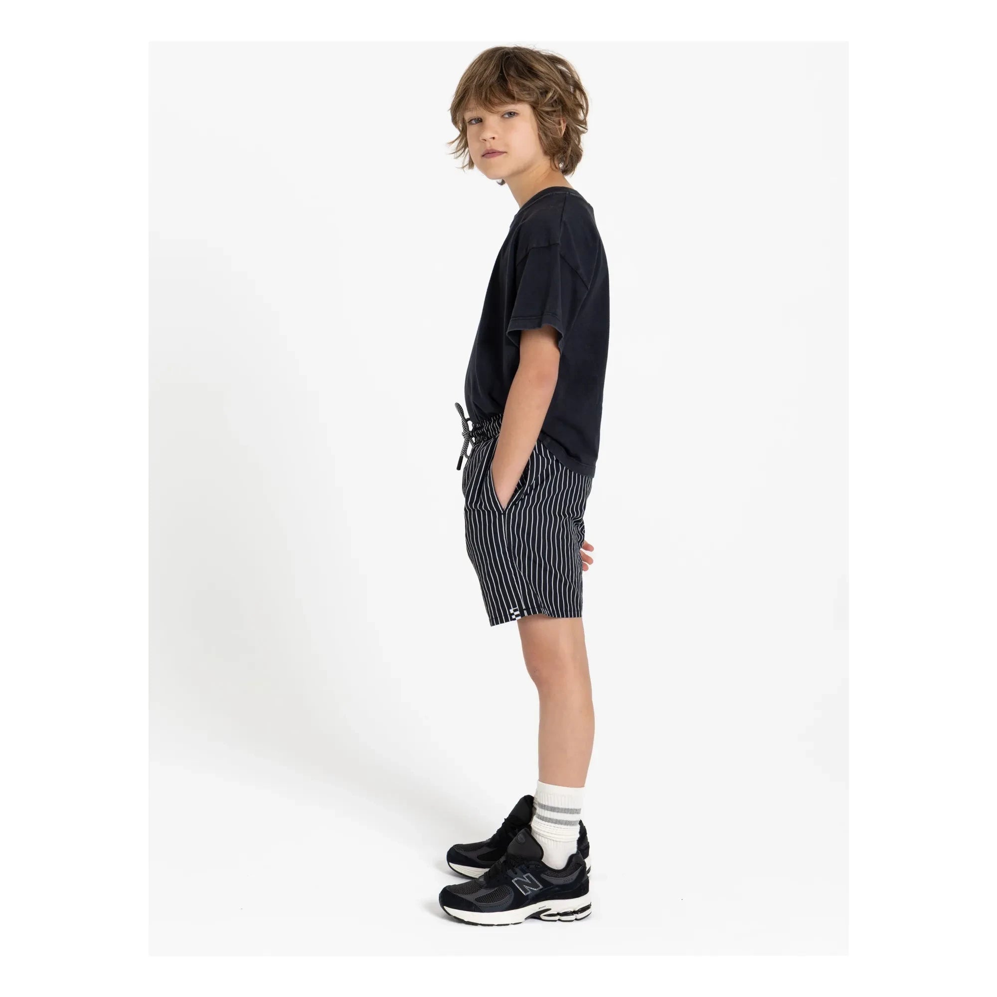 Finger in the nose - Bañador a rayas Freeboy | Negro