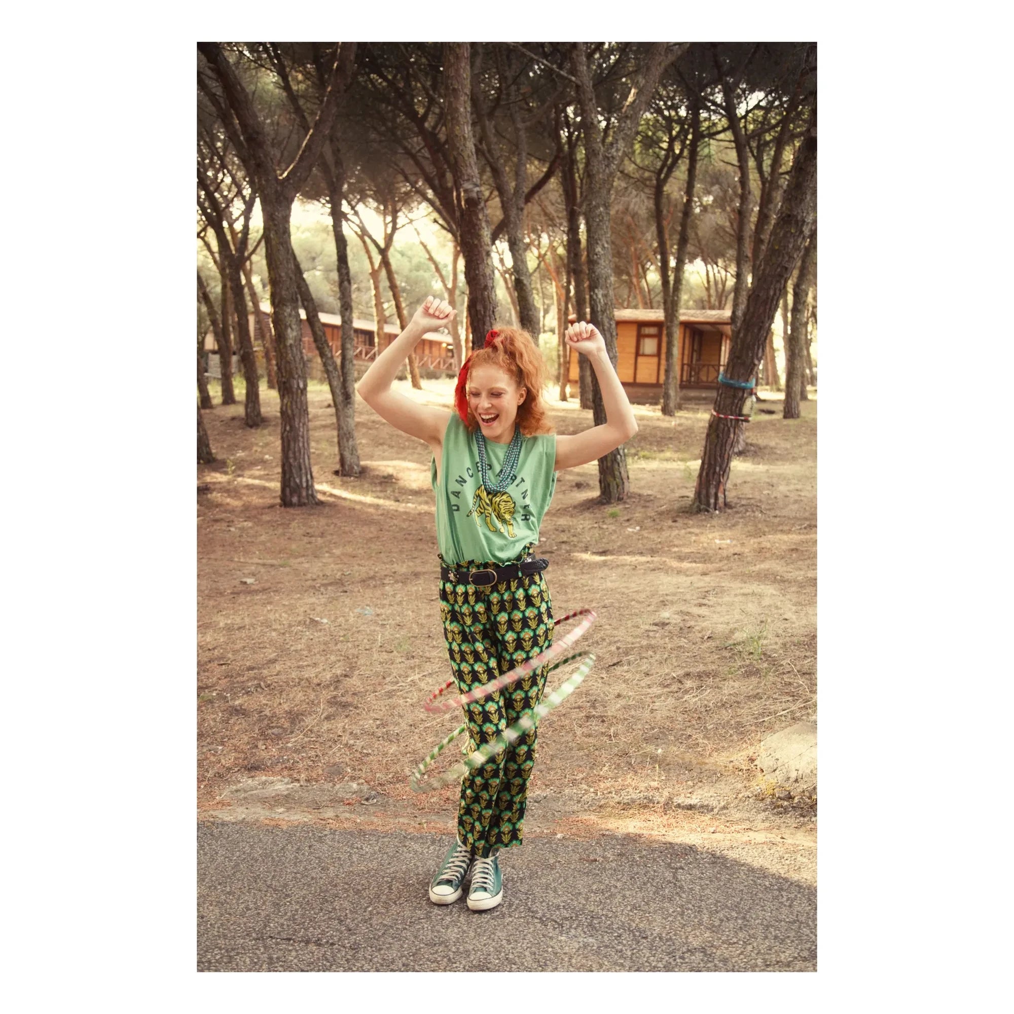 Sisters Department - Camiseta Alicia de Algodón con Hombreras | Verde