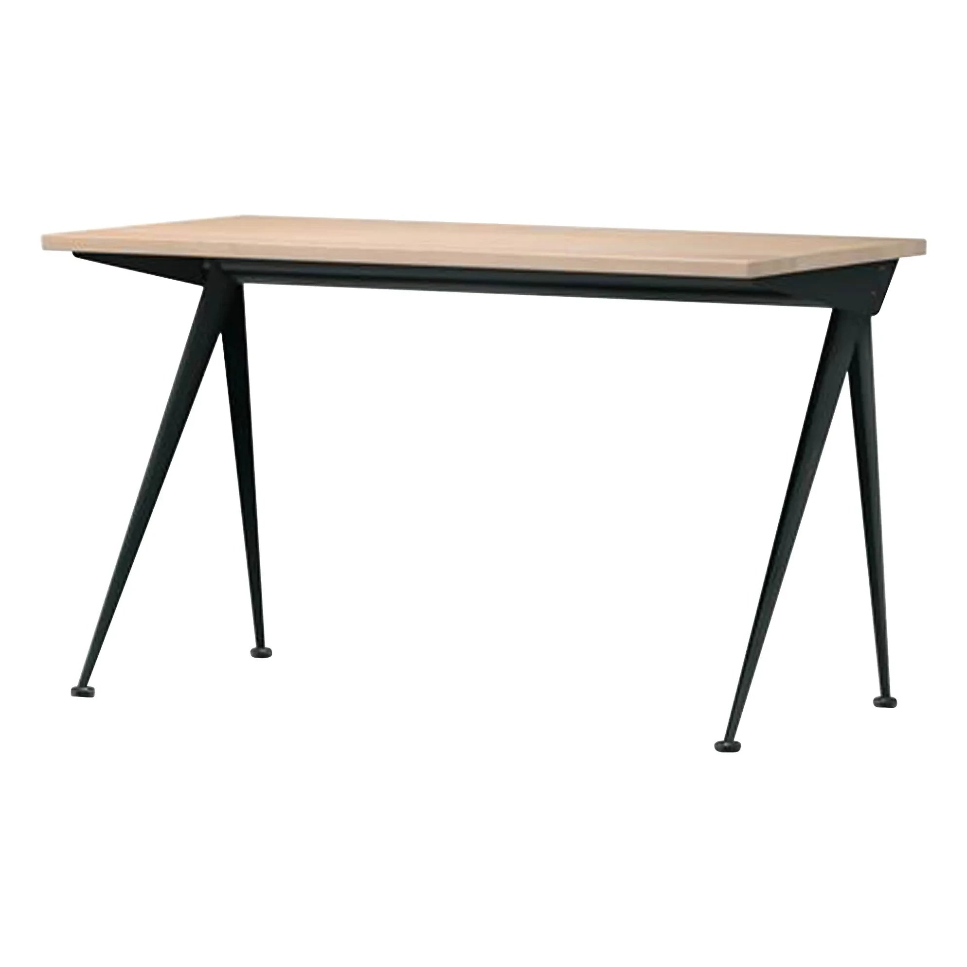 Vitra - Mesa Compas Direction - Base negra oscura - Jean Prouvé, 1953 | Roble