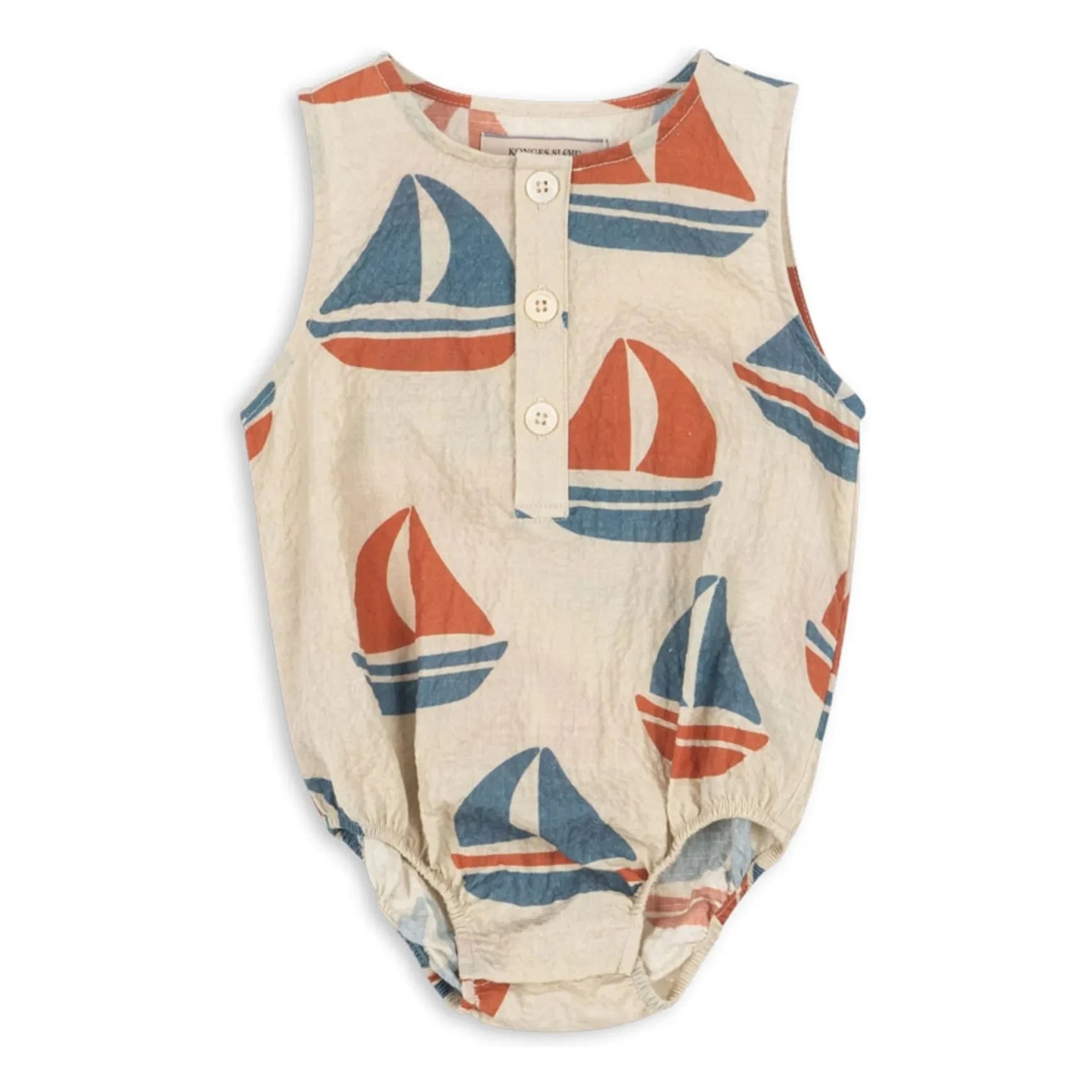 Konges Sløjd - Mono de algodón orgánico Elliot Bateaux | Beige