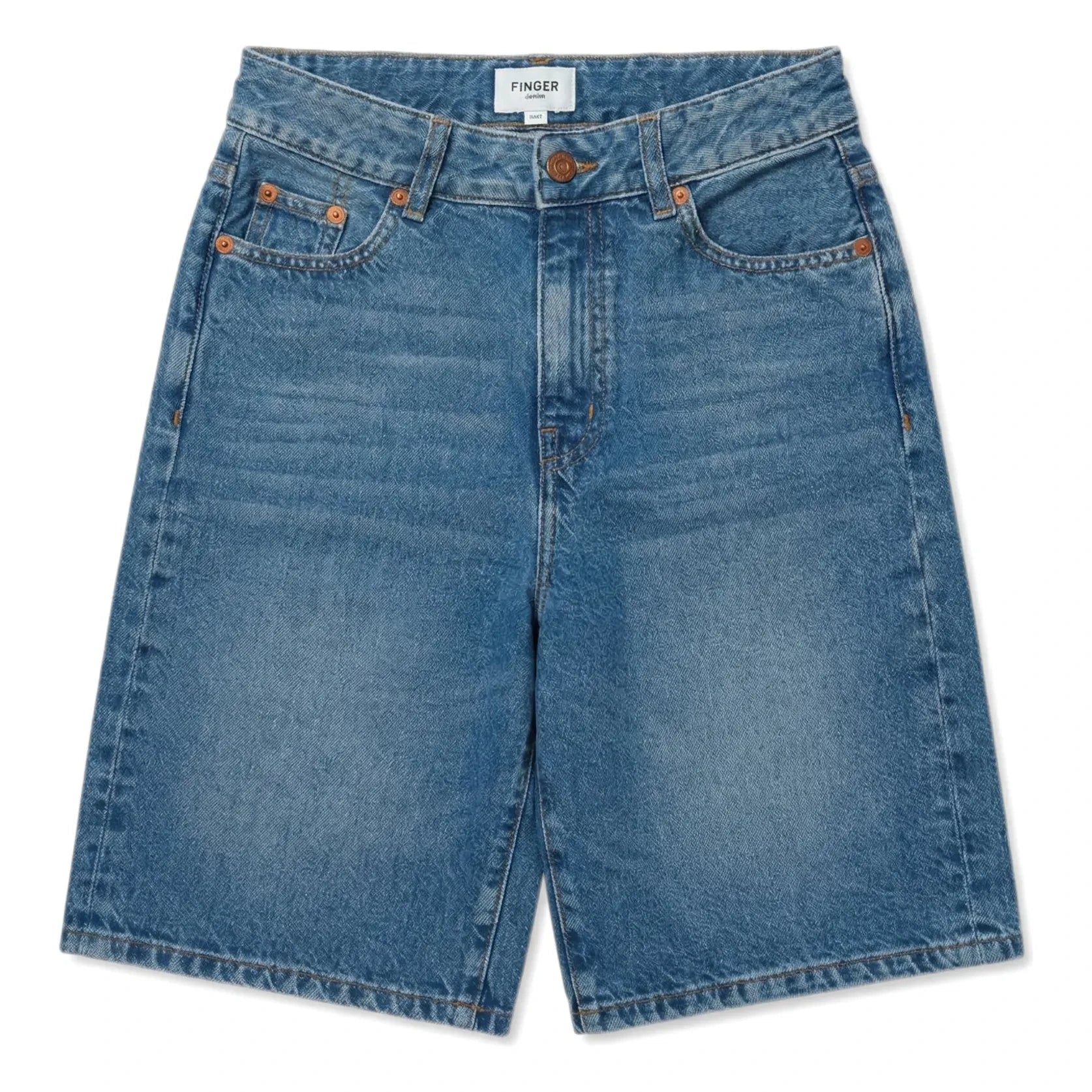 Finger in the nose - Bermuda Denim Oversize Sacha | Azul denim