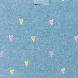 Studio Noos - Hearts Denim Bebek Bezi Çantası