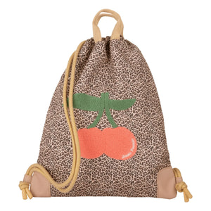 Jeune Premier - Leopard Cherry Spor Çanta | Bej
