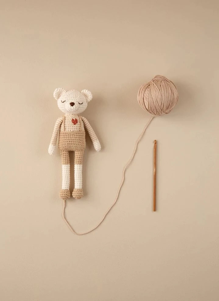 Patti Oslo - Kalp Şeklinde Peluş Ayı - Patti Oslo x Cosy Roots | Bej