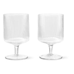 Ferm Living - Copas de vino Ripple - Juego de 2