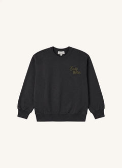 Smallable Kid - Arlo Easy Original Sudadera de Algodón Orgánico | Negro