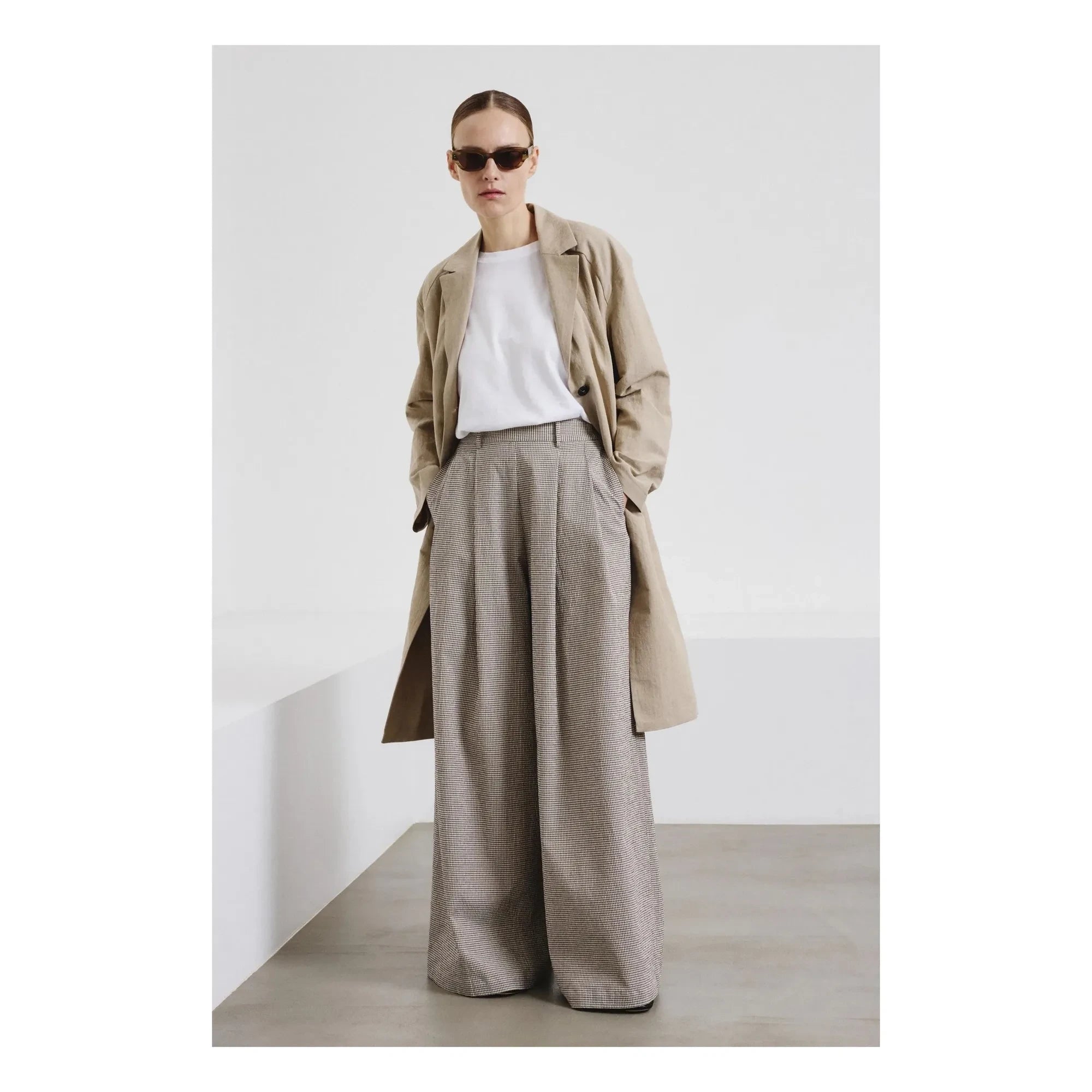 Pomandère - Pantalones de gabardina de algodón | Crema