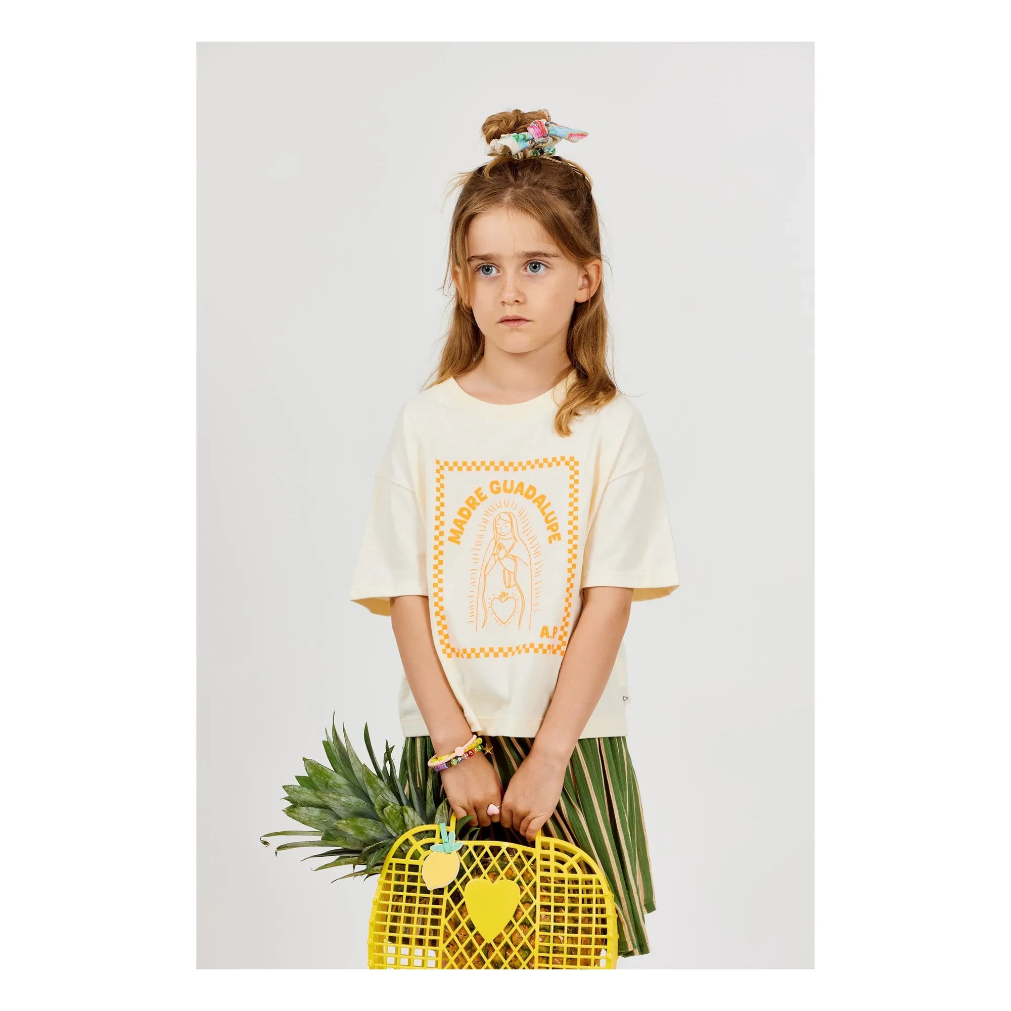 Arsène et Les Pipelettes - Camiseta de algodón orgánico Madre Guadalupe | Crudo