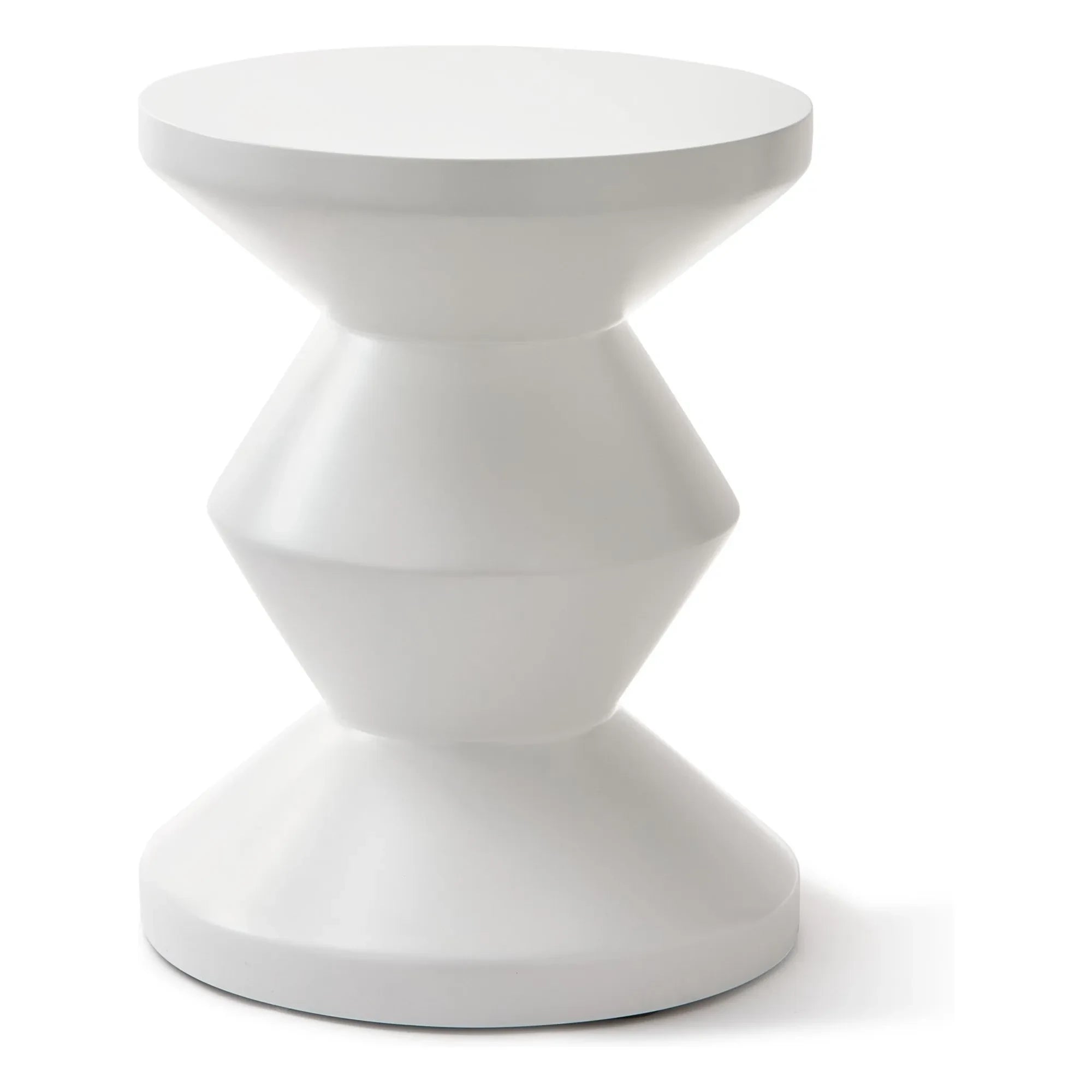 Pols Potten - Zig Zag Outdoor Tabure | Beyaz