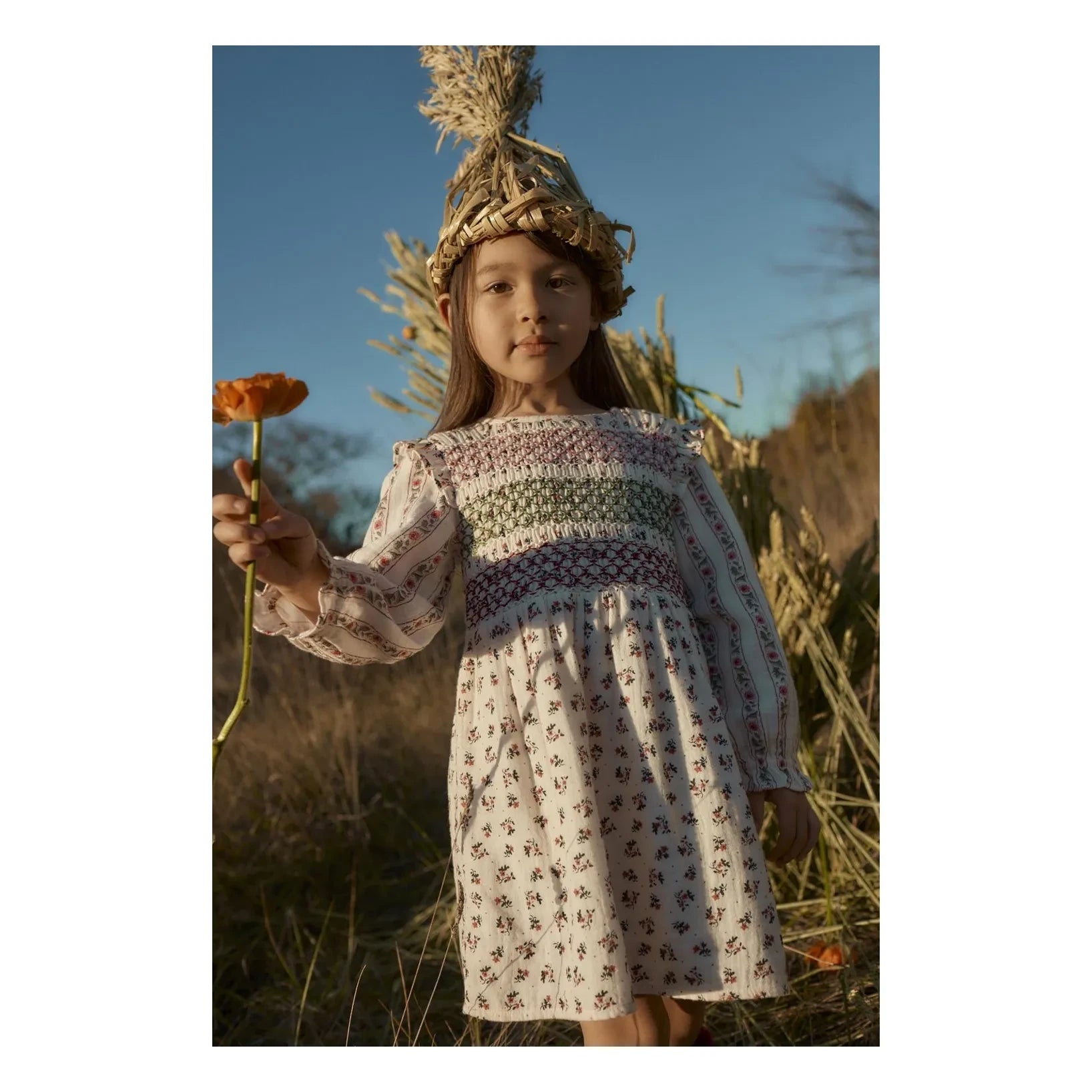 Louise Misha - Saralina Organik Pamuklu Büzgülü Elbise | Krem