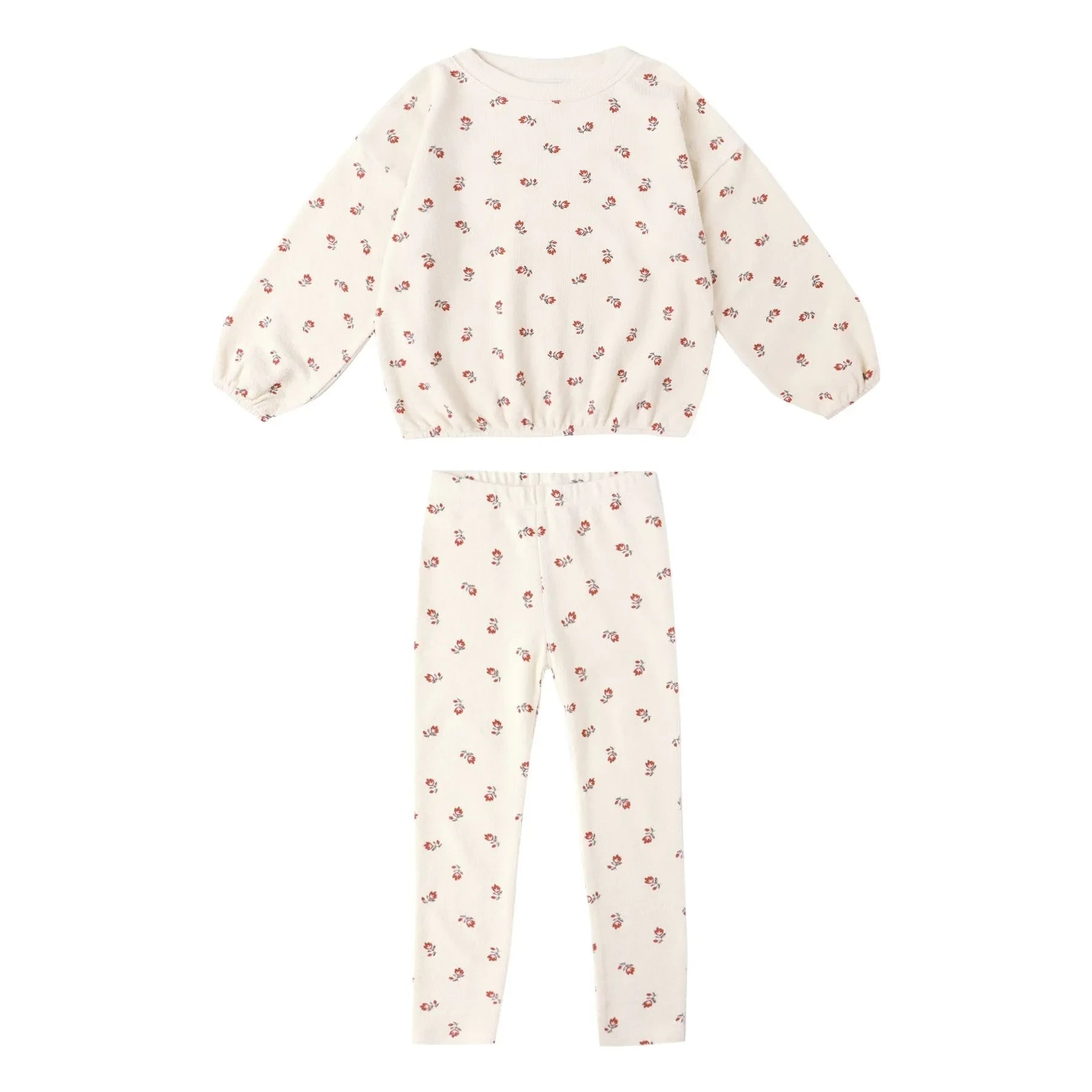 Rylee + Cru - Conjunto de Sudadera y Leggings de Esponja Ruby Ditsy | Crudo