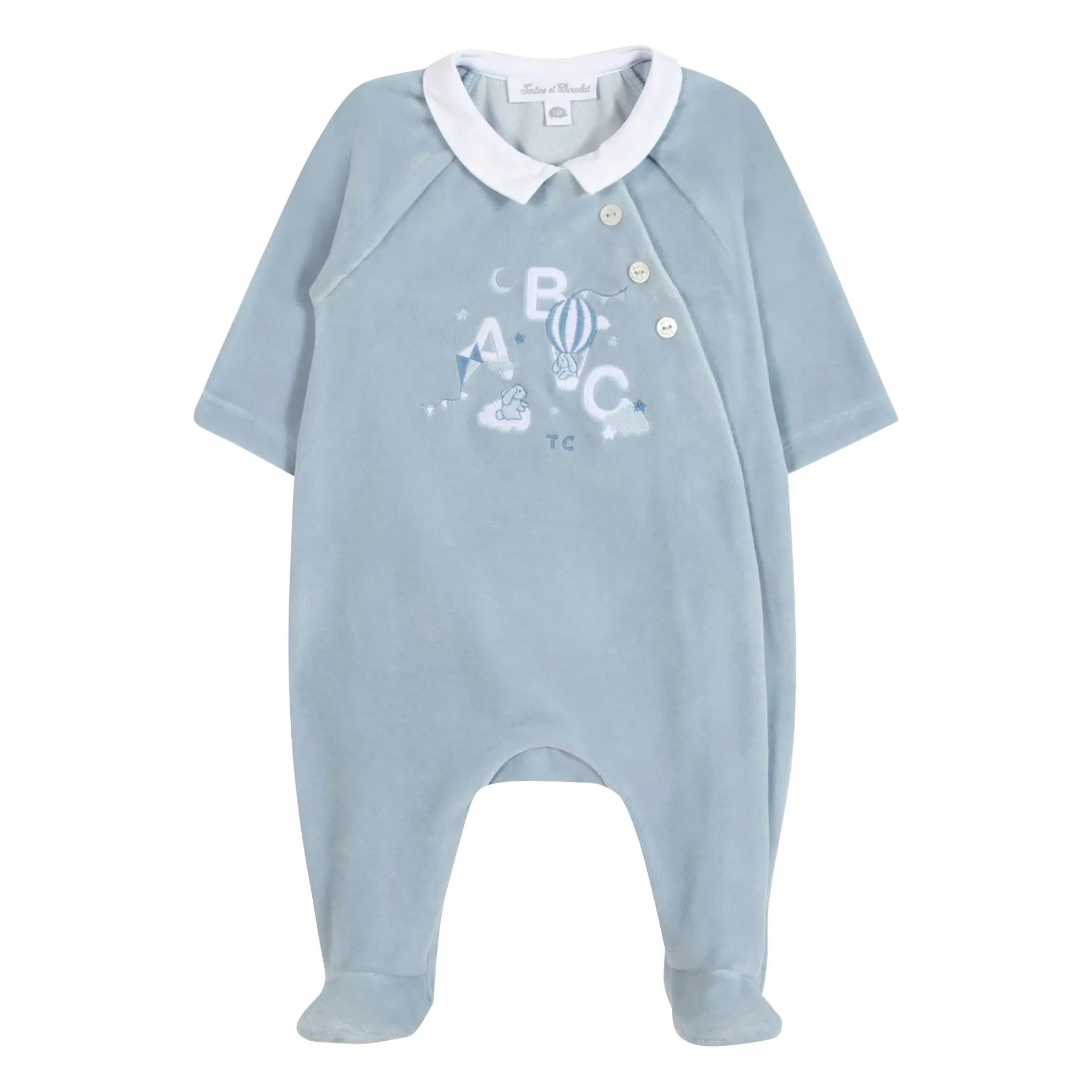 Tartine et Chocolat - Pijama ABC | Gris azulado