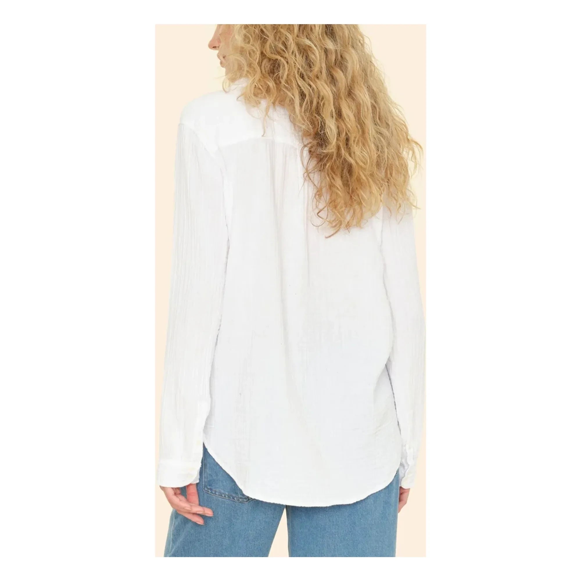 Xirena - Camisa Scout de muselina de algodón | Blanco