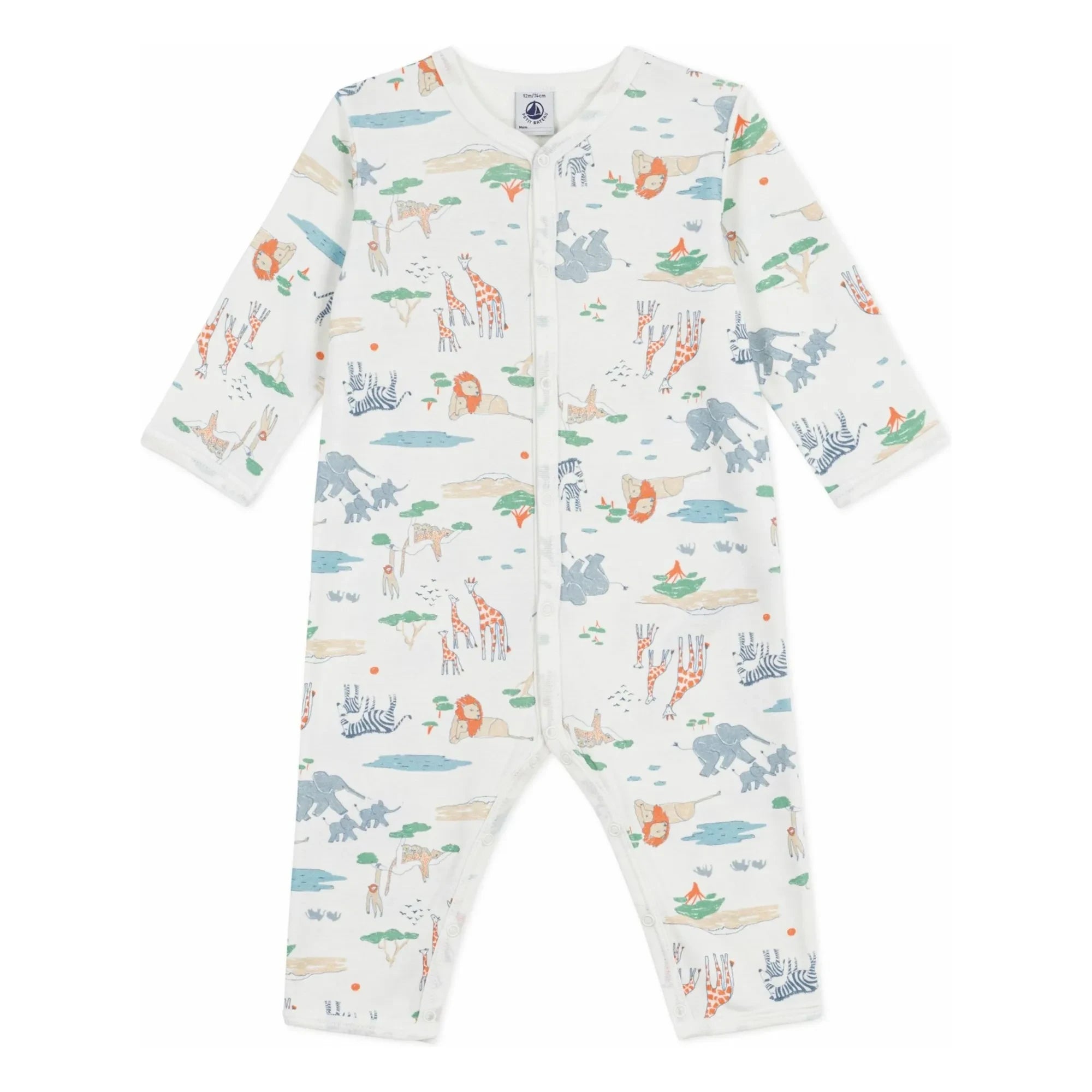Petit Bateau - Pijama Savane | Blanco