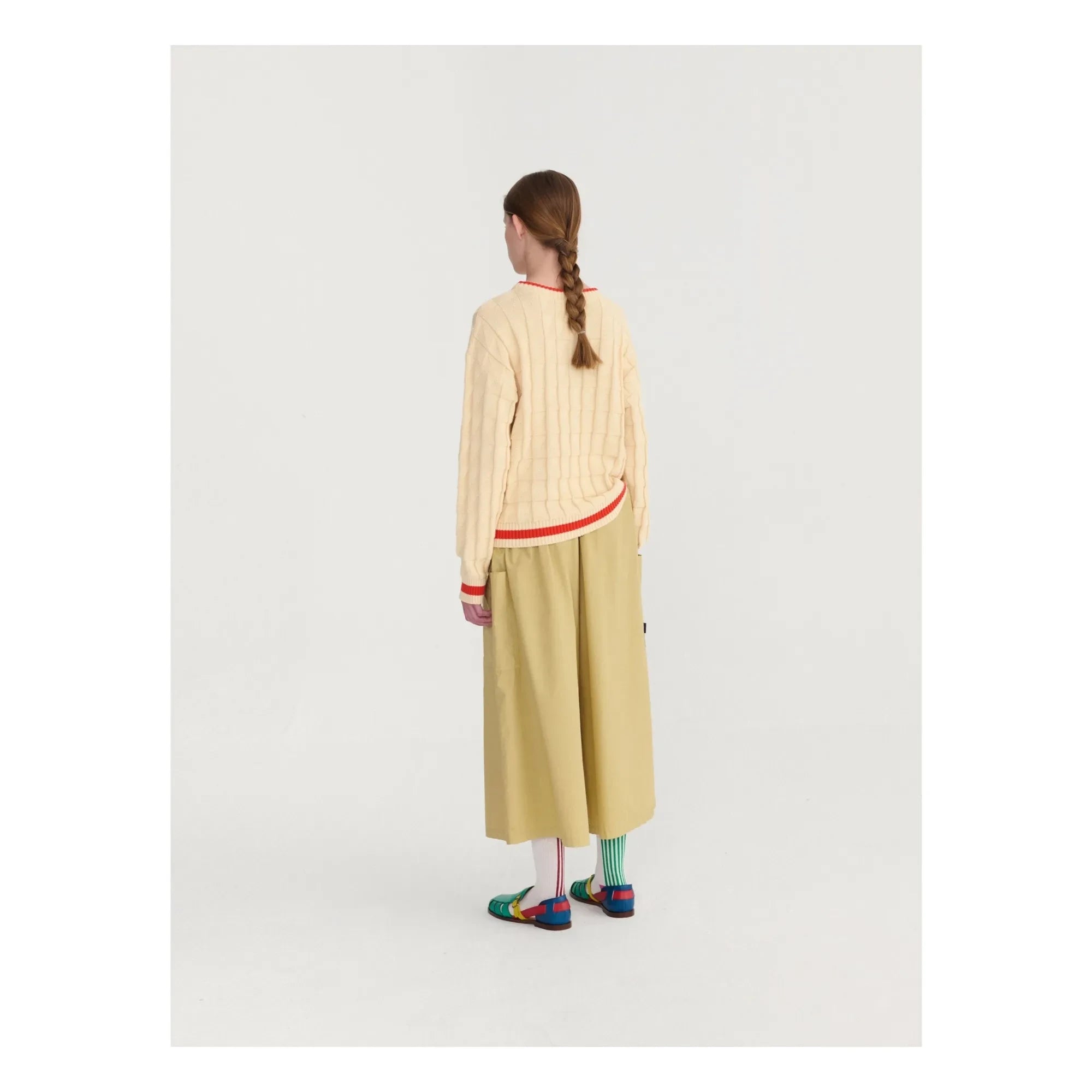 Bobo Choses - Pantalón de algodón orgánico Paper Touch | Beige