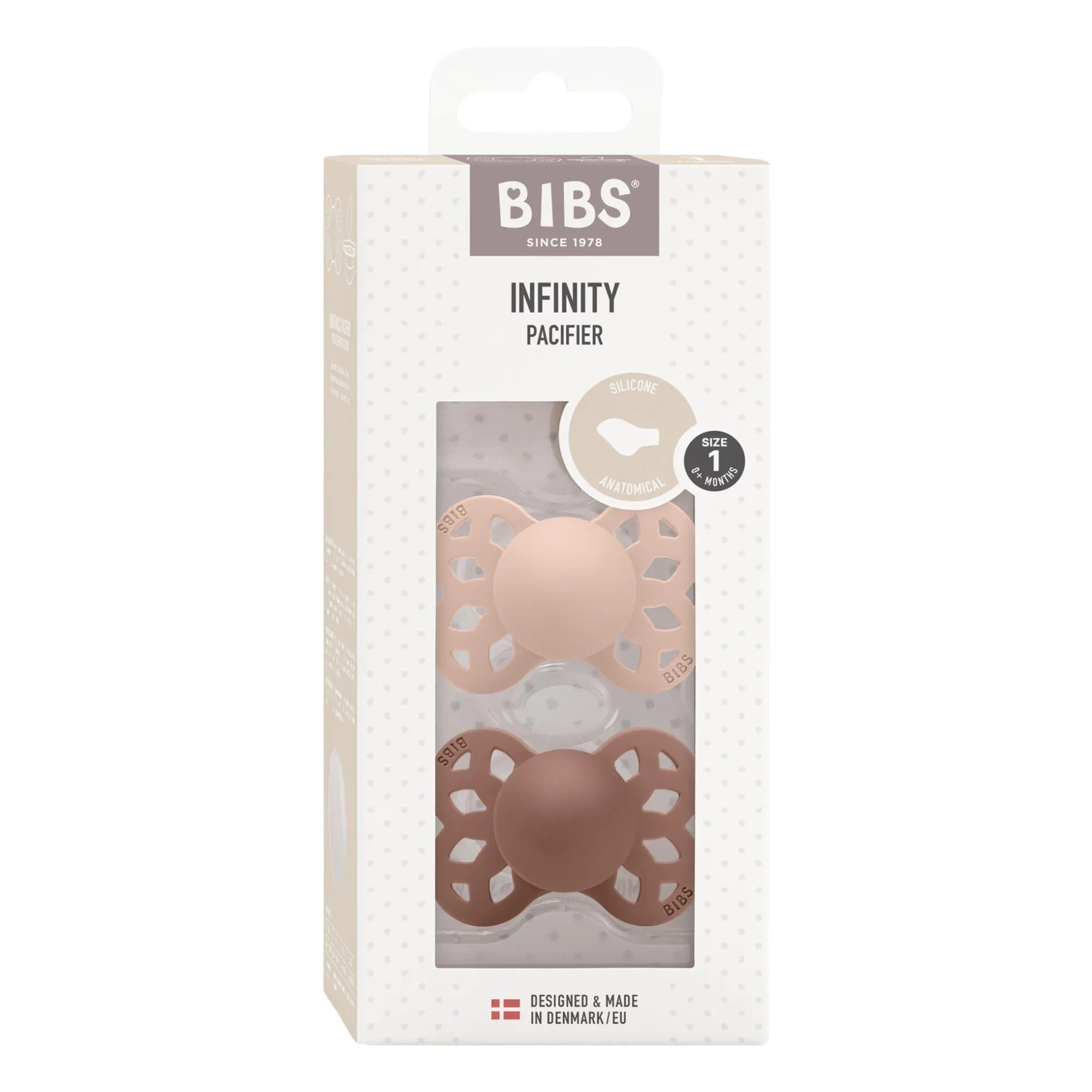 Bibs - Chupetes anatómicos Infinity - Set de 2 | Terracota