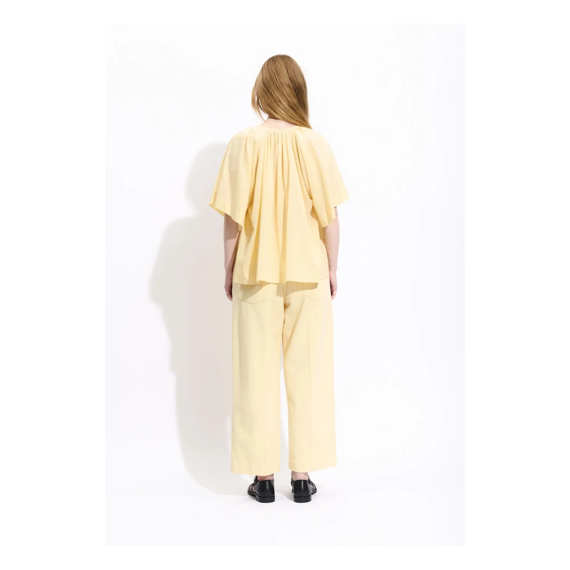 BELLEPIECE - Camisa de algodón Carmela | Amarillo