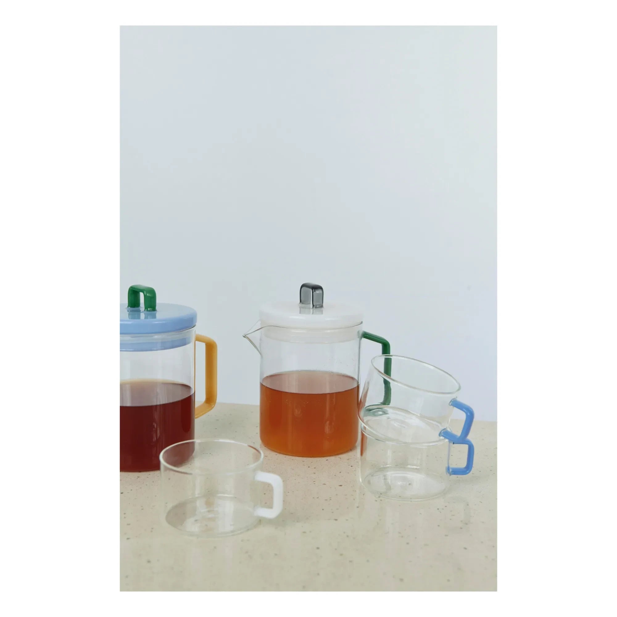 Heno - Vasos de cristal para té de infusión - Juego de 2 | Blanco