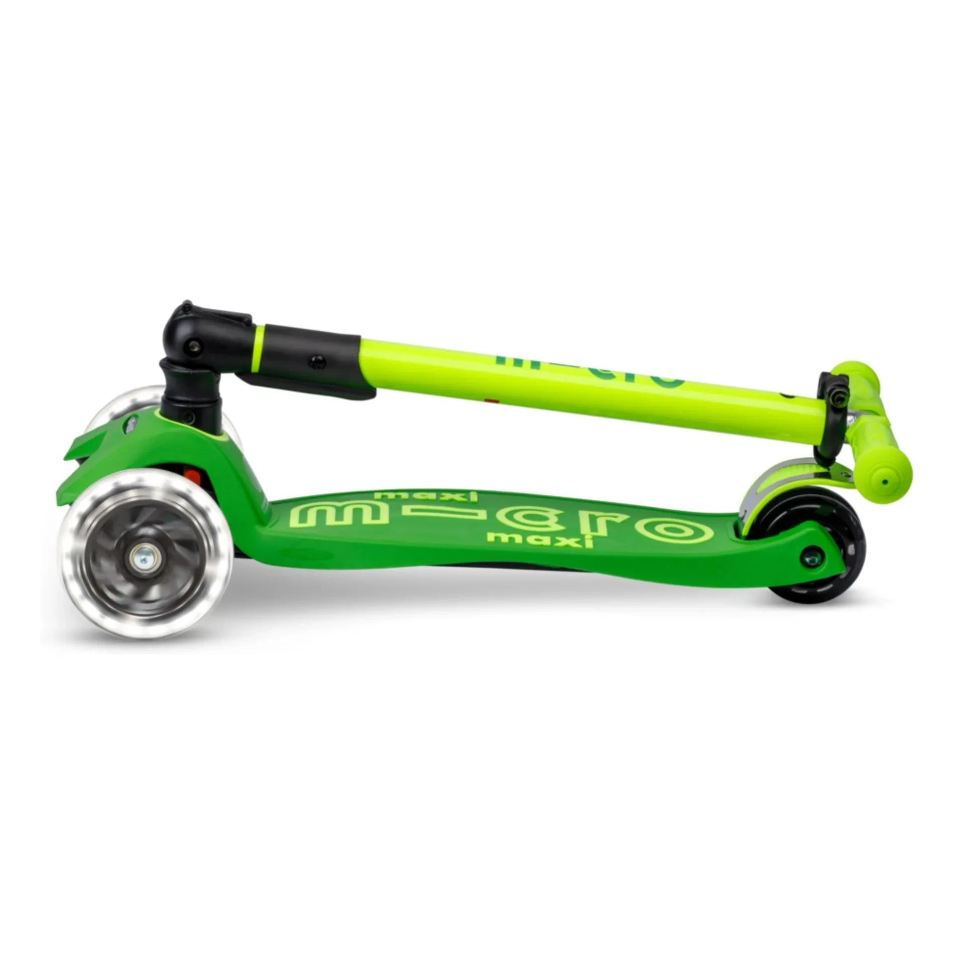 Patinete Micro - Maxi Plegable Neón LED | Verde