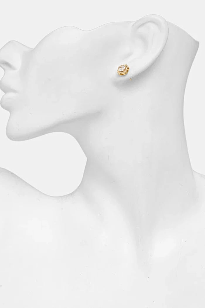 Pendientes de plata chapados en oro para mujer Michael Kors, con circonitas