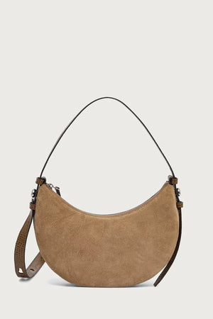 Bolso bandolera de ante para mujer Tory Burch Romy Half Moon