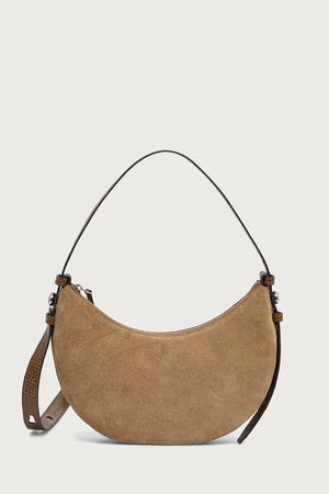 Bolso bandolera de ante para mujer Tory Burch Romy Half Moon