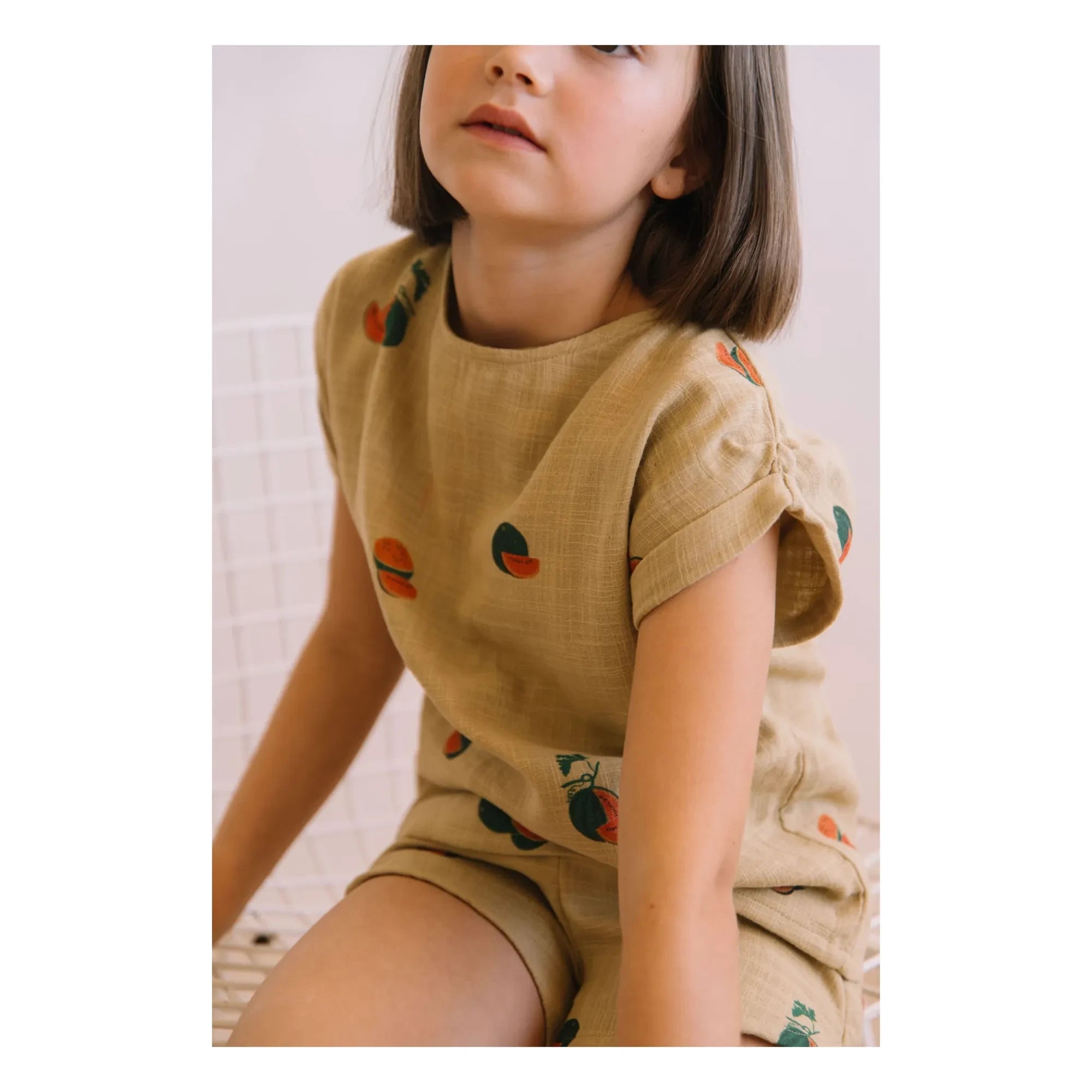 Studio Bohème - Camiseta de gasa de algodón de sandía Praslin | Salvia