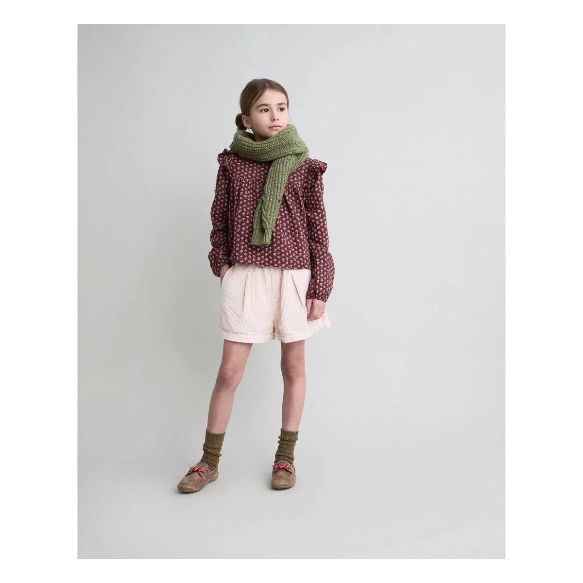 Búho - Blusa Cottage Fleurie Algodón Orgánico | Burdeos