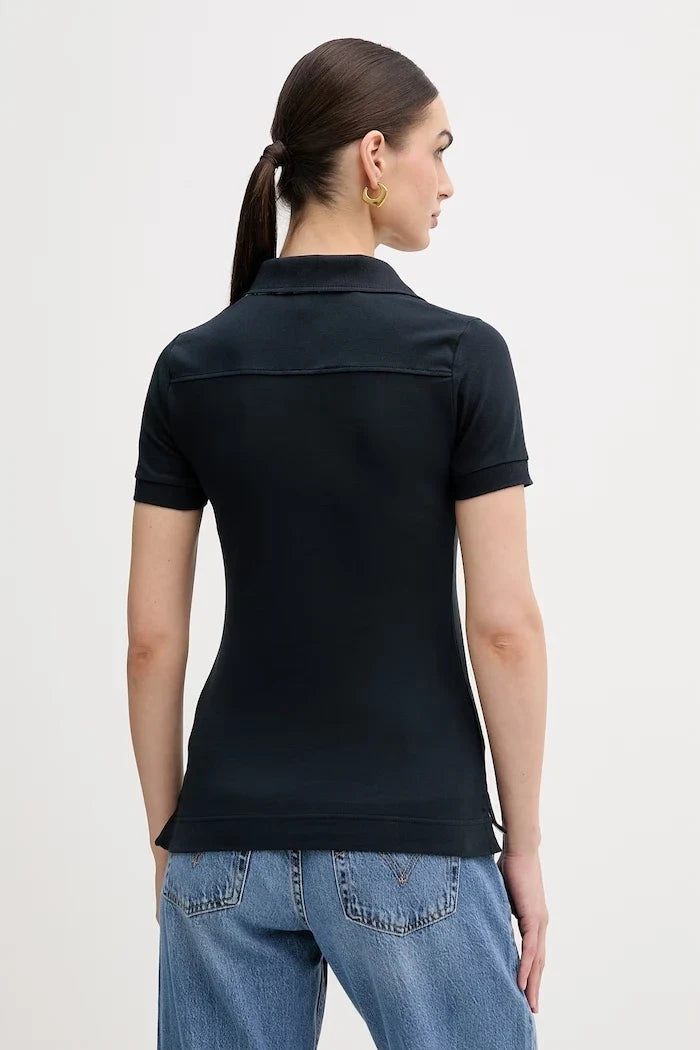 Polo de mujer de algodón elastano con detalle de cuello Barbour