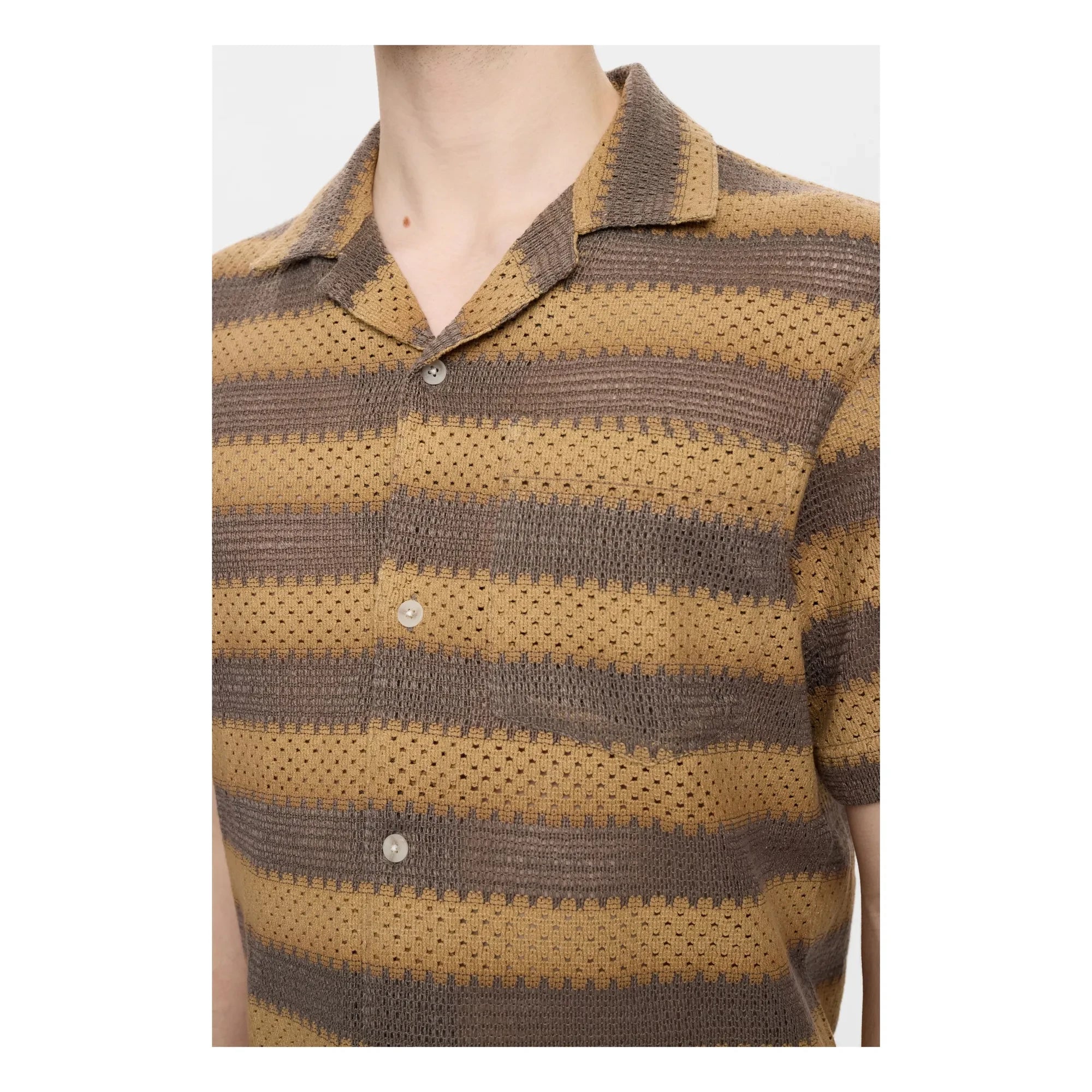 Anerkjendt - Camisa a rayas Akleander | Marrón claro