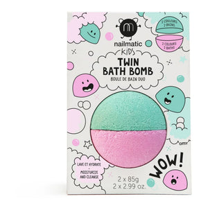 Nailmatic Kids - Bomba de Baño Doble Rosa y Verde Laguna