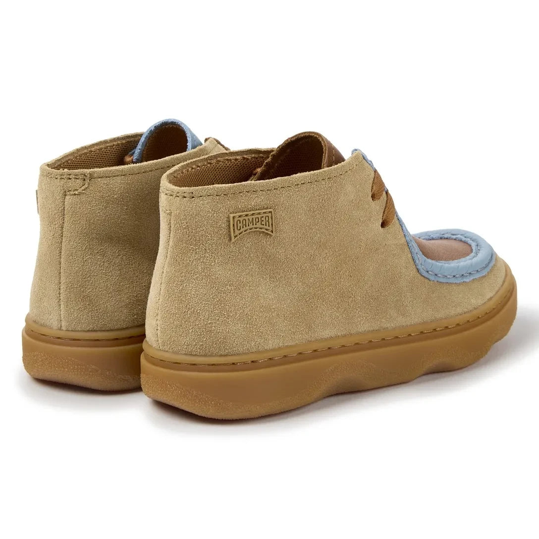 Camper - Botas Kiddo con cordones y bloques de color | Marrón claro