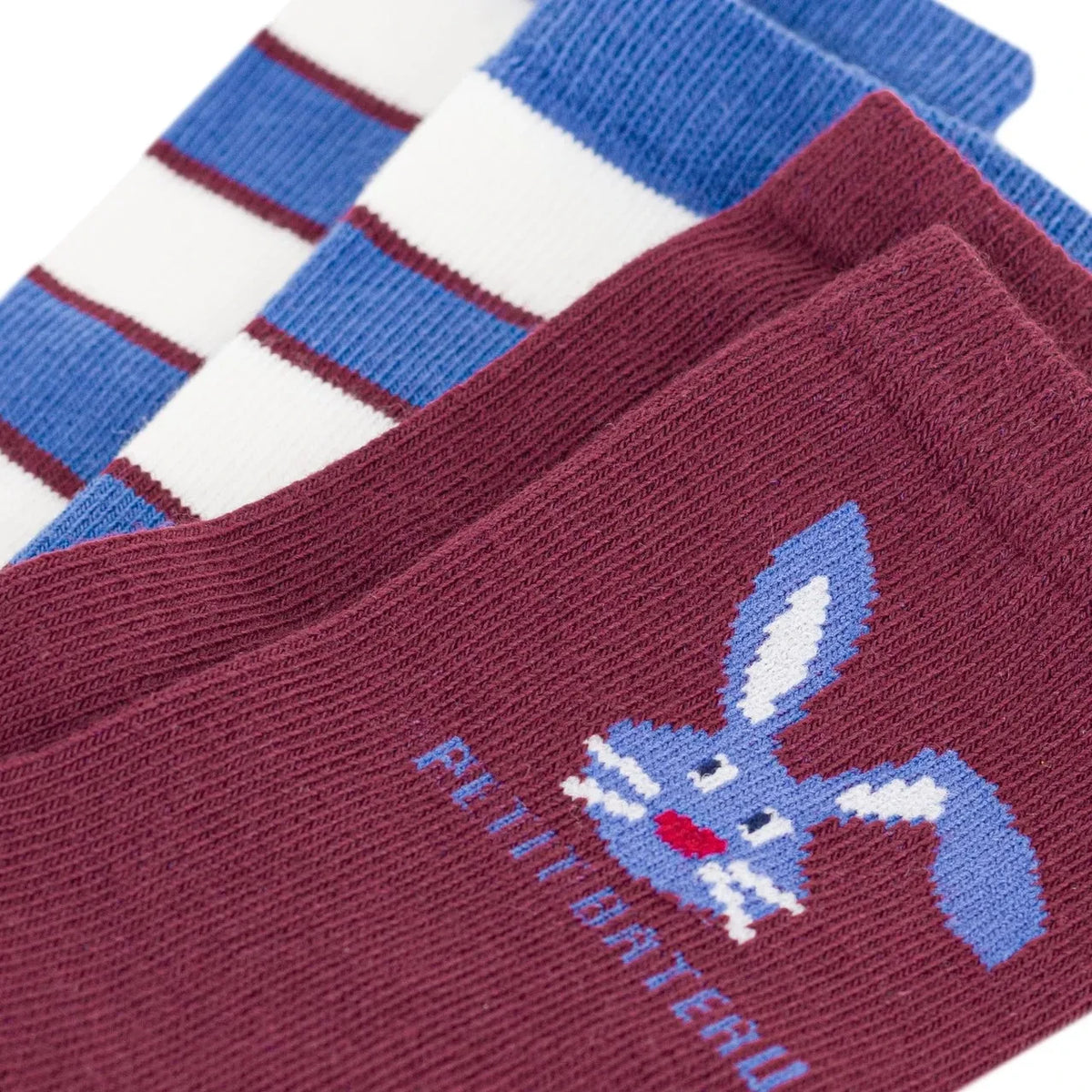 Petit Bateau - 2 pares de calcetines de conejo | Azul