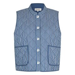 Lollys Laundry - Chaqueta sin mangas Cairo Stripes | Azul