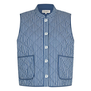 Lollys Laundry - Chaqueta sin mangas Cairo Stripes | Azul