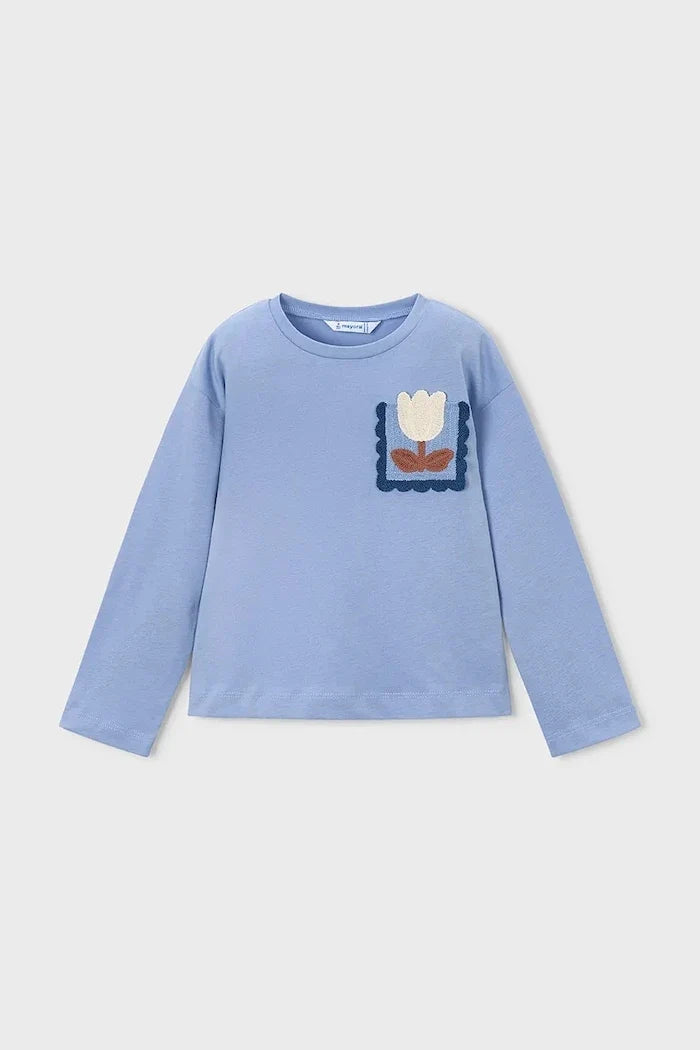 Blusa de manga larga de algodón para niños Mayoral