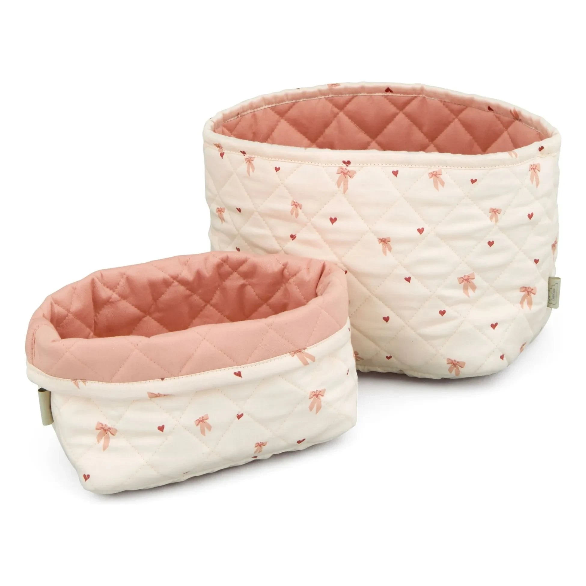 Cam Cam - Cestas de Almacenamiento con Lazos - Pack de 2 | Rosa