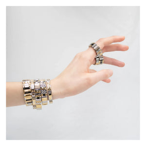 Sigal - SIG 14 Pulsera | Negro/Oro/Plata