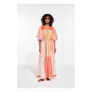 Mapoésie - Vestido de algodón Ziggy Riviera | Rosa Empolvado
