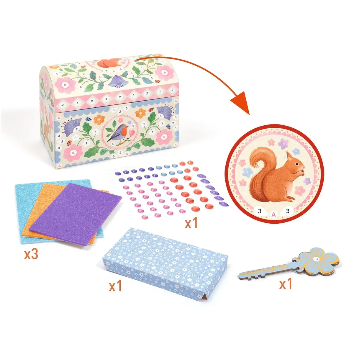Djeco - Caja decorativa "Precious Treasures"